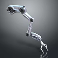 Industrial Robotic Arm With Articulated Joints And Mechanical Components Design 3d model