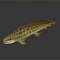 Yellow Green Spotted Fish Shaped Household Decor With Red Mouth And Reflective Surface