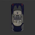 Futuristic Blue And Silver Concept Car With Transparent Roof Brown Seats And Sleek Design