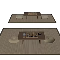 Modern Go Chess Game Table 3d model
