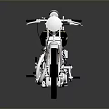 Vintage Black Motorcycle With Black Leather Seat Shiny Metallic Engine And White Wall Tires