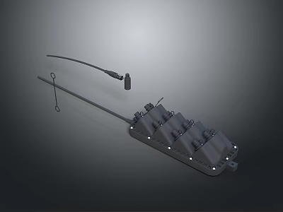 High Quality Multi Socket Power Strip With Long Cable Plug And Multiple Outlets Electrical Appliance 3d model