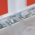 Modern Industrial Office Pantry With Comfortable Lounge Seats And Full Set Of Fitness Facilities