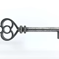 Retro Key Door Lock Key Metal Key Word Key House Door Key 3d model