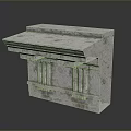 Elegant Layered Stone Counter With Polished Marble Top Home Storage