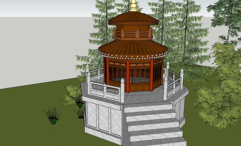 Chinese Pavilion Garden Pavilion 3d model