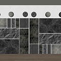 Dark stone rock modeling background wall Mao stone wall living room stone rock background modeling wall sofa background wall 3d model