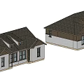 Various Single Family House Exterior Designs With Different Roof Styles And Window Details