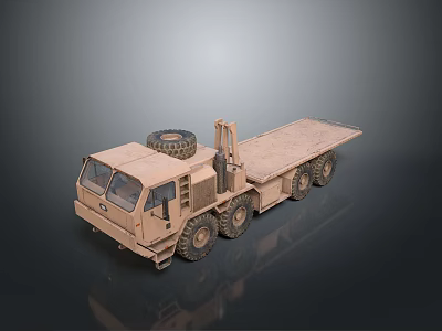 Military Sand Colored Armored Combat Tank With Turret And Tracked Design 3d model