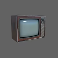 Vintage Retro Style Television with Wooden Case and Classic CRT Screen Design