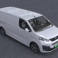 White Peugeot Van With Modern Front Grille And Spacious Windows For Commercial Use