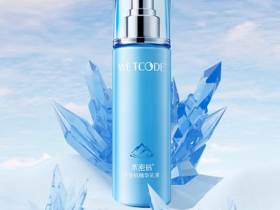WETCODE Water-like Lightweight Hydrating Moisturizing Water With Blue Crystal For Refreshing Skin 3d model