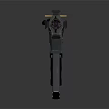 Modern Tactical Military Rifle With Black Barrel And Magazine Features