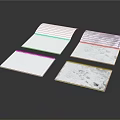 Modern Notebook Book Document 3d model
