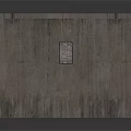 Industrial Gray Concrete Structure With Arched Opening And Interior Metal Components
