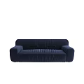 Navy Blue Sectional Sofa With Modern Upholstered Design And Comfortable Seating 3d model