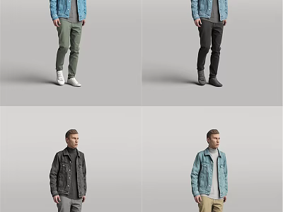 modern man male figure 3d model