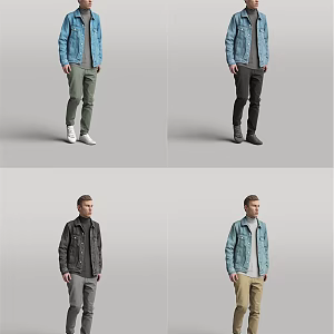 modern man male figure 3d model