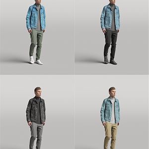 modern man male figure 3d model