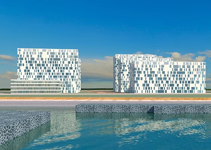 High-rise public office building 3d model