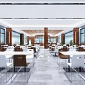 Spacious Modern Lobby With Wooden Ceiling Circular Design And Marble Floor