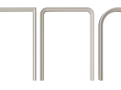 Modern Door Arch Designs Featuring Curved Angular And Rounded Shapes For Home 3d model