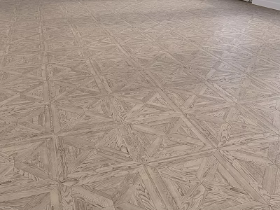 Patterned Wooden Floor With Geometric Design 3d model