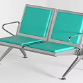 Public Chairs In Various Colors And Styles With Metal Frames And Padded Seats