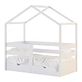 White House Shaped Kids Bed With Storage Drawers And Safety Rails