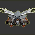 Angelic Warrior Character With White Wings And Divine Silver Gold Armor