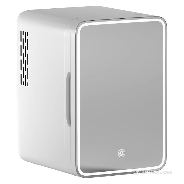 White Modern Wireless Speaker With Sleek Design And Side Grille Panel 3d model 