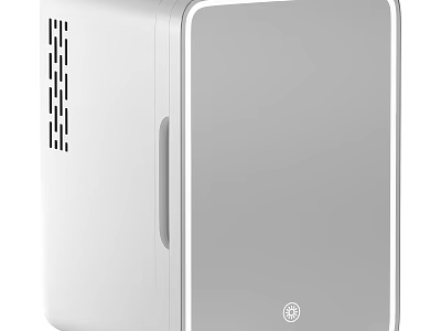 White Modern Wireless Speaker With Sleek Design And Side Grille Panel 3d model