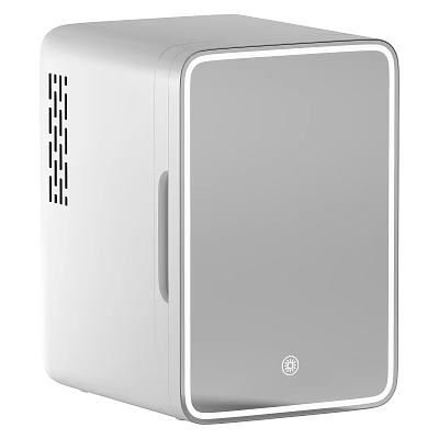 White Modern Wireless Speaker With Sleek Design And Side Grille Panel 3d model