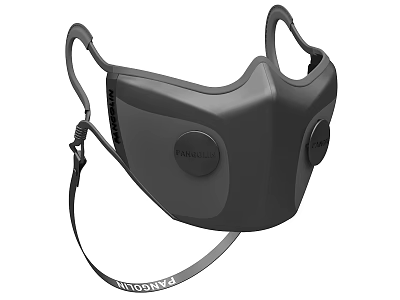 Medical Protective Mask With Breathing Valve Ergonomic Design And Adjustable Straps 3d model