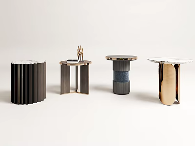Light Luxury Side Table Coffee Table Side Table Combination 3d model
