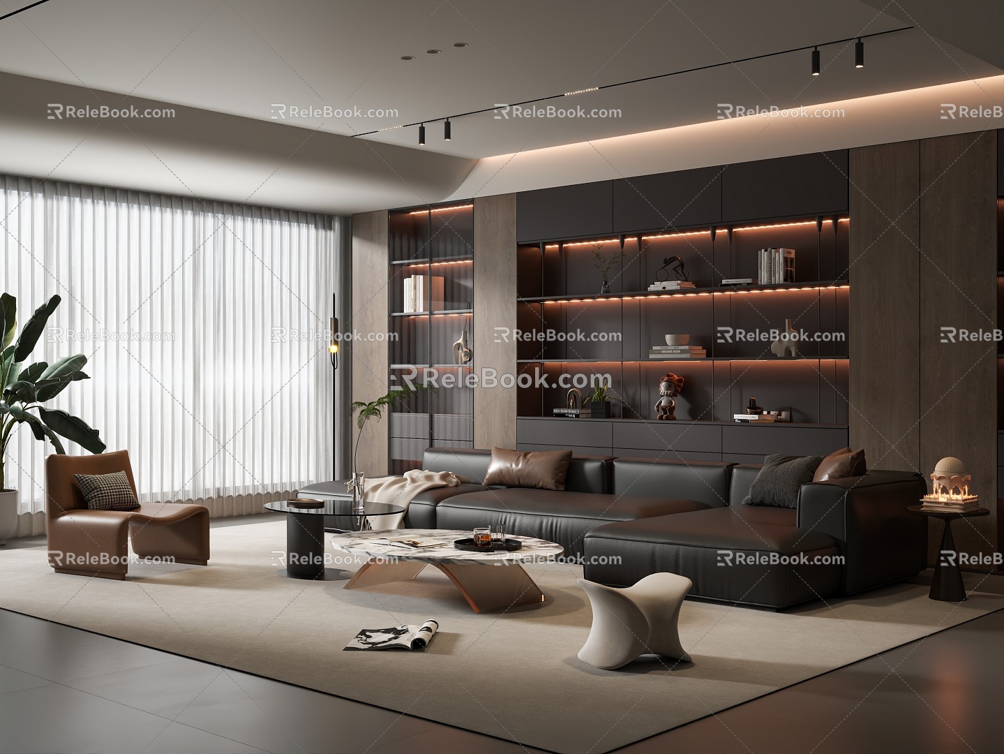 Modern Italian Living Room Italian Living Room Living Room Modern Living Room Sofa Coffee Table Combination 3d model