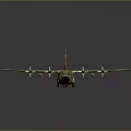 Tan Green Military Transport Airplane Model Number 2400 White Dots On Wings Tail Emblem