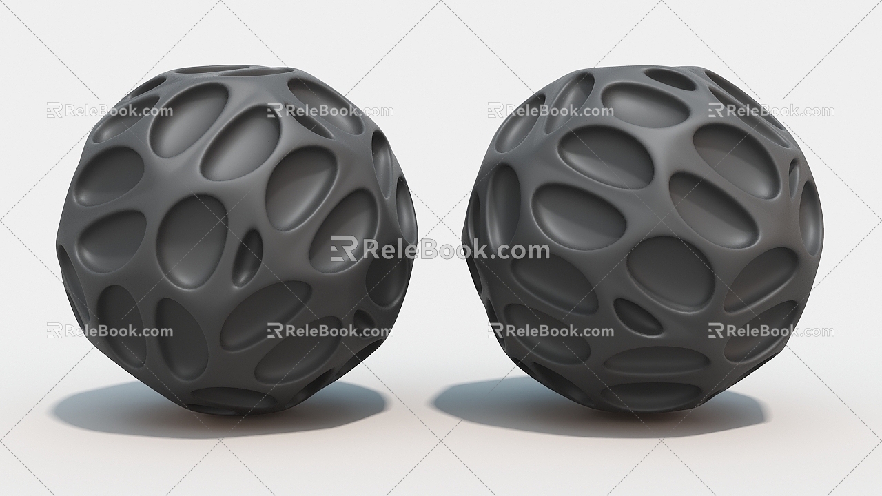 irregular folded sphere sphere hard surface high-tech industrial parts 3d model