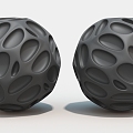 irregular folded sphere sphere hard surface high-tech industrial parts 3d model