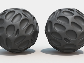 irregular folded sphere hard surface high-tech industrial parts 3d model