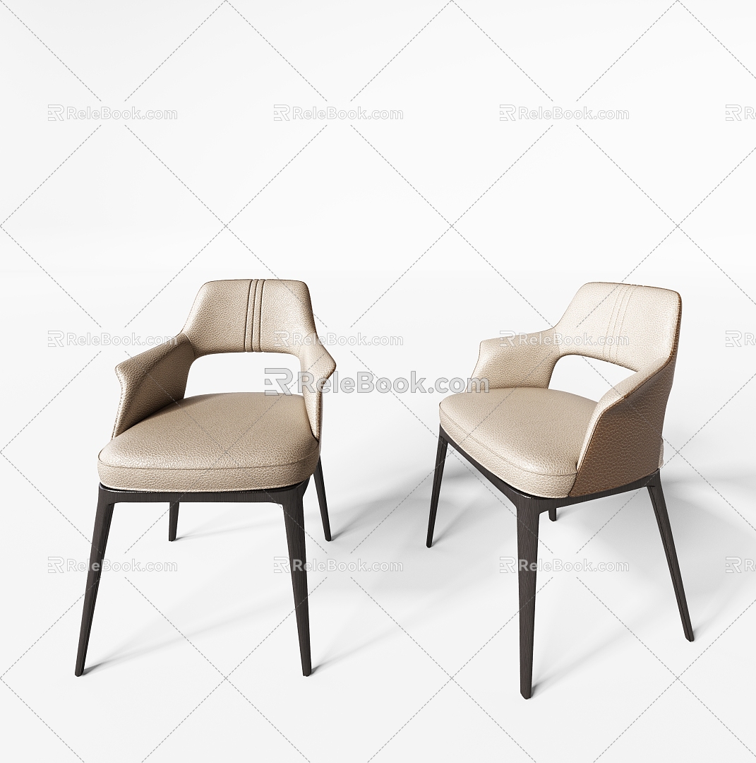 Leisure Chair Dining Chair Single Chair Chair Table and Chair Combination 3d model