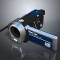 Next Gen Hi Def Digital Video Camera With Silver Blue Handheld Design 3d model