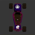 Purple Go Kart With Pink Frame Large Wheels And Brown Seat
