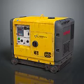 KIPOR Yellow And Gray Generator With Control Panel And Wheels