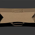 Brown Kraft Paper Shopping Bag with Handle for Daily Use and Carry Items