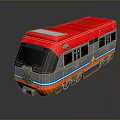 Red Modern Train With Streamlined Design Shiny Exterior And Windows