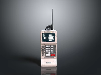 Handheld Electronic Communication Device With Antenna Screen And Control Buttons 3d model