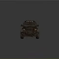 Rugged Armored Military Vehicle With Metal Exterior Roof Rack And Large Tires