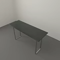 Modern Functional Desk With Wooden Tabletop And Sturdy Metal Frame Structure