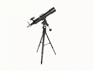 High Quality Business Equipment Telescope Mounted On Durable Tripod Stand For Professional Use 3d model